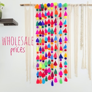Mexican Christmas Pom Pom Garland: Handmade Fiesta Decor