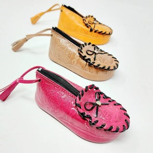 Handgemachte Leder Baby Schuh Geldbörse / Leder Münzgeldbeutel / Schuhbörse / Neuheit Münzgeldbeutel / Schuhbörse