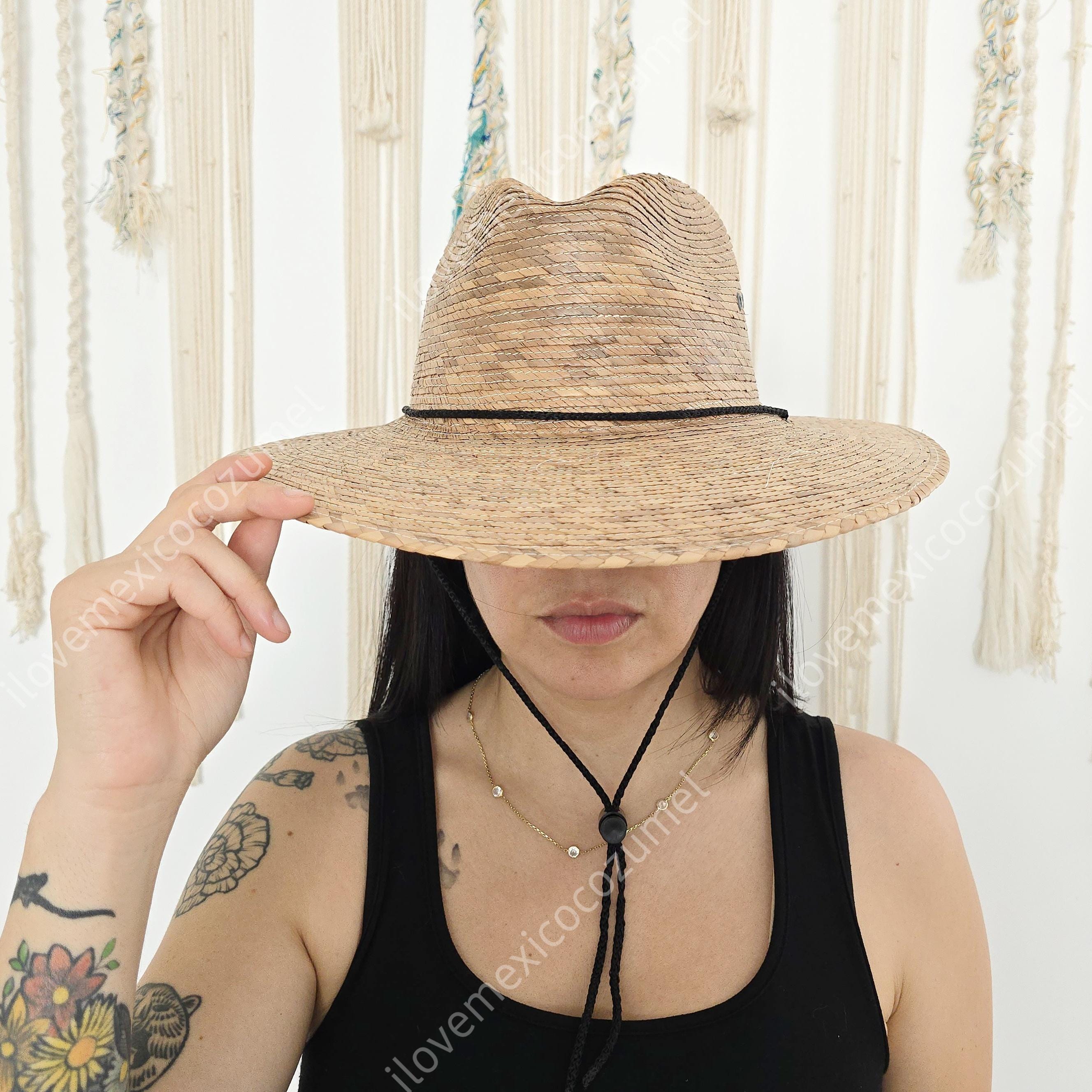麦わら　ハット　メキシコ　紐付き 調節可能なあご紐付きのメキシコの麦わら帽子 - Etsy 日本