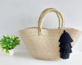 Boho Bag Tassel: Handmade Tiered Fringe, Single Color