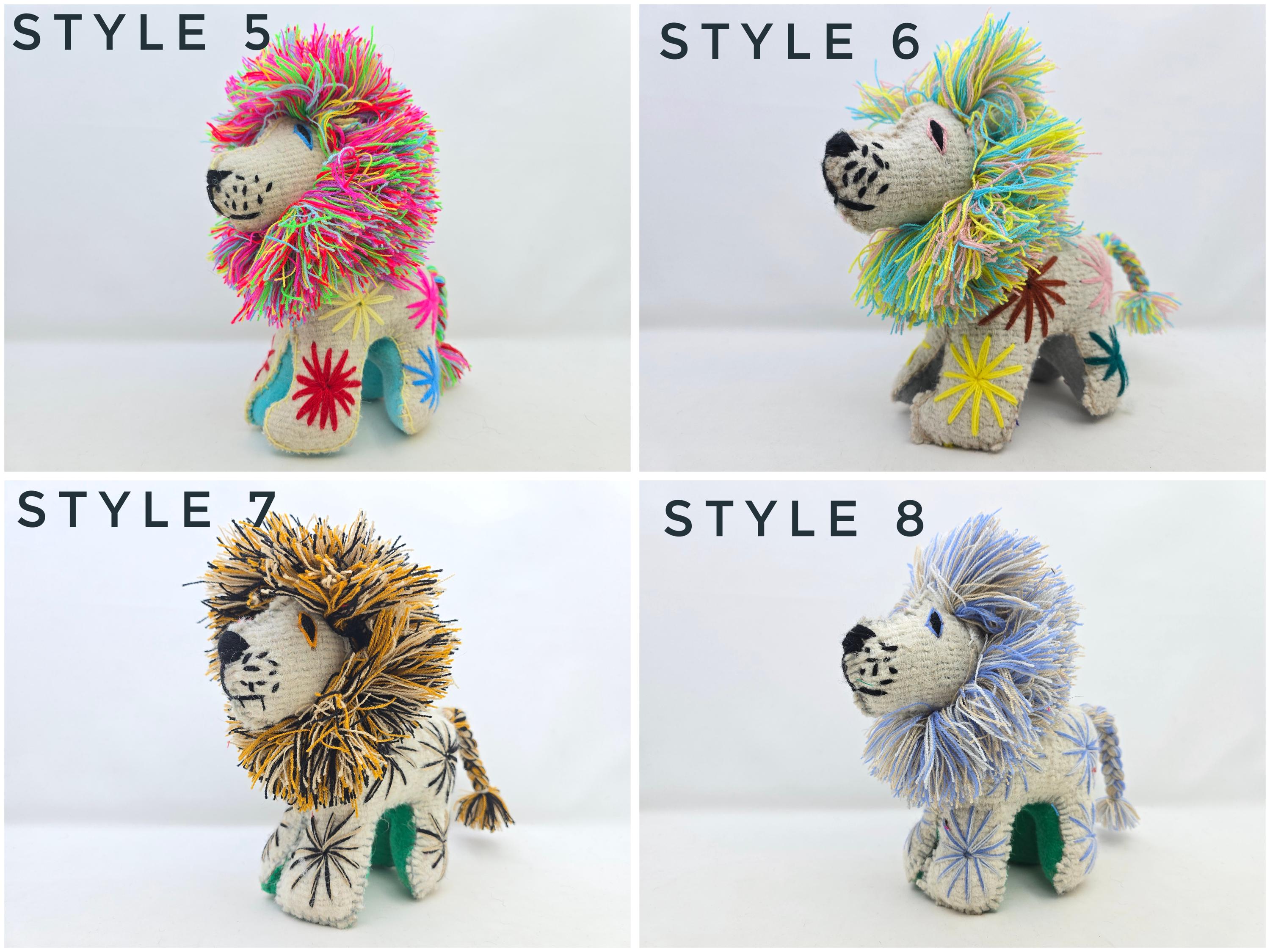 手作りのウール製ライオンぬいぐるみ：メキシコの民芸玩具 - Etsy 日本