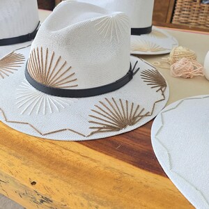 Mexican Embroidered Hat | Handmade Summer Sun Hat image 2