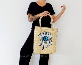evil eye straw bolsa