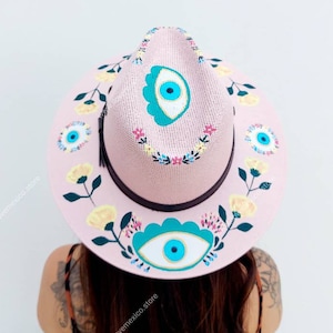 Mexikanischen Sommerhut / Schutzhelm / Sombrero handbemalt aus Mexiko