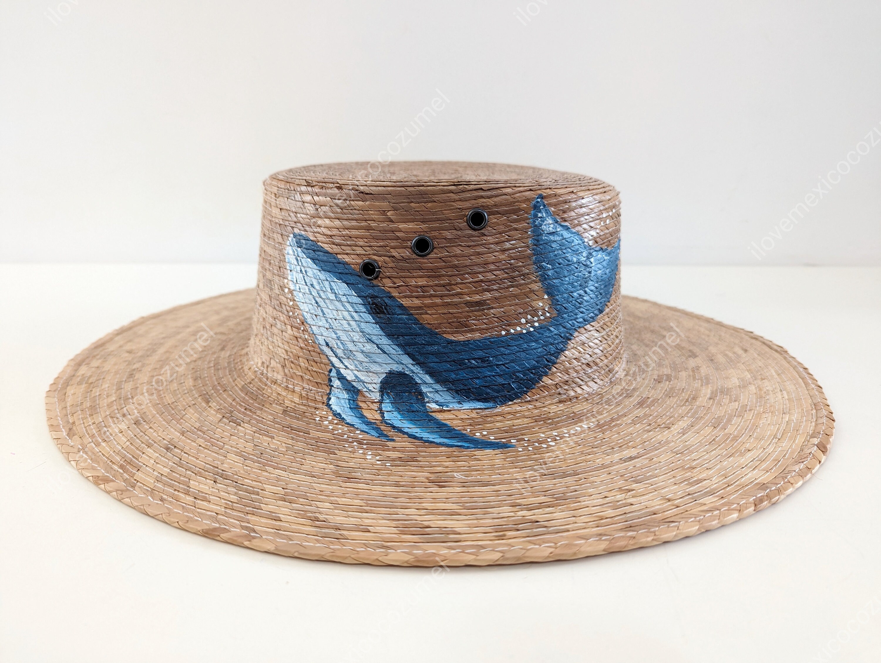 Hand-painted Sea Life Straw Hat: Summer Sun Hat - Etsy display picture 1