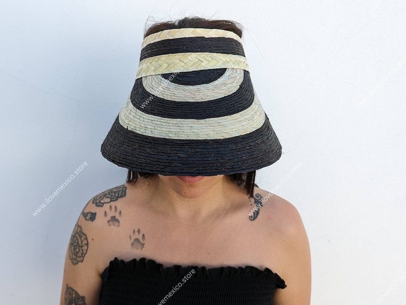 Hand made straw visor / Straw beach visor image 7