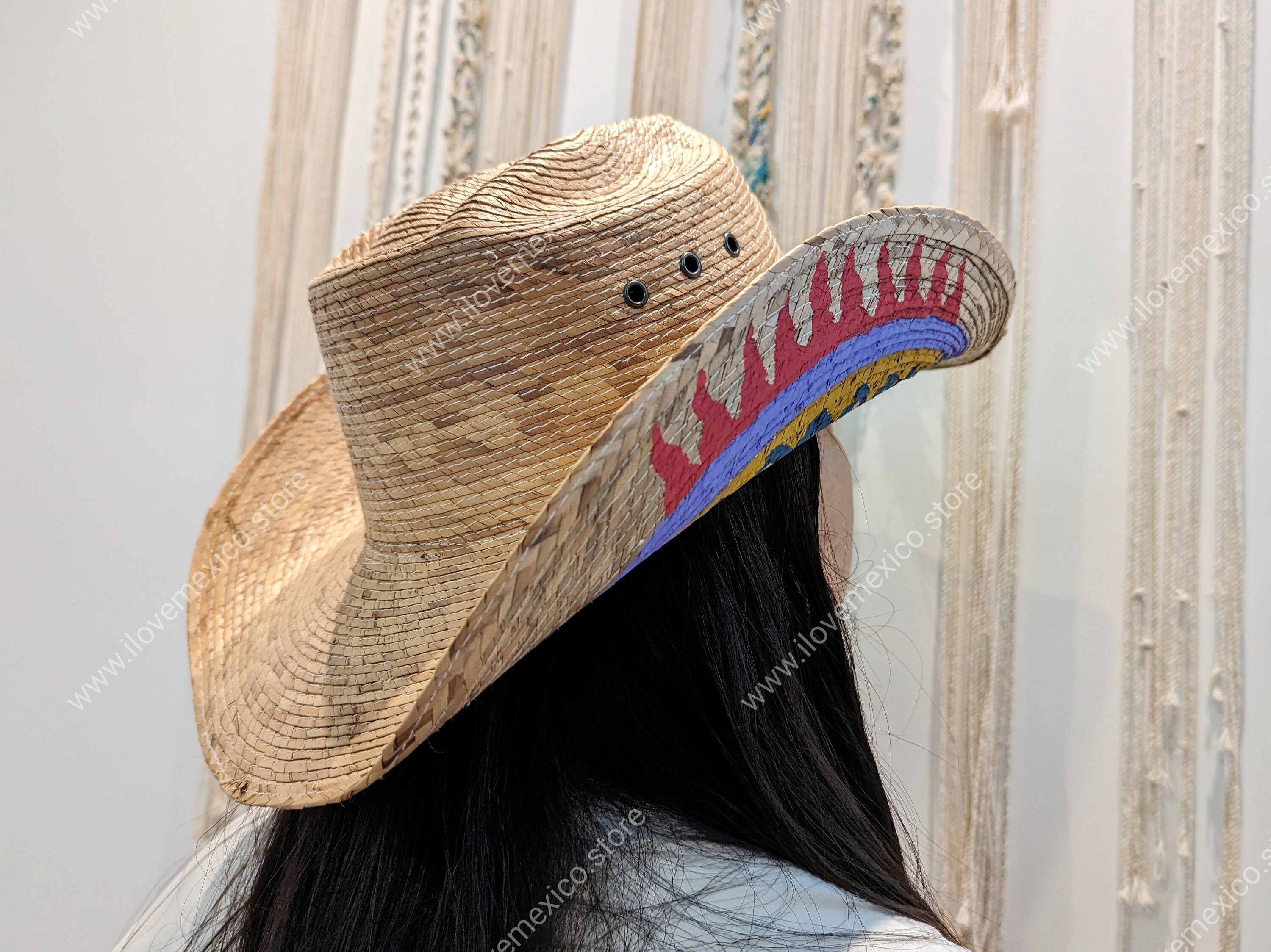 New HAT Sombrero Mexican Artesanal Hand Painted
Straw M Mexican Artisanal Hats – Artesanias Mexicanas Morelia main image 3