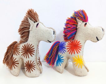 Embroidered wool horse