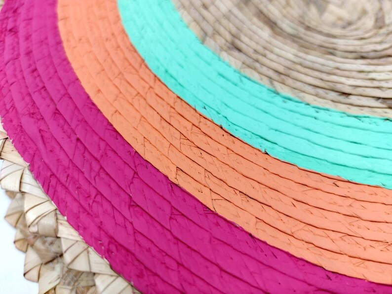 Rainbow Straw Purse / Handmade Market Straw Bag / Mexican Etsy