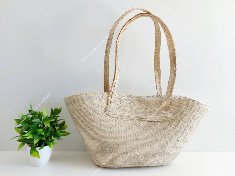 Straw Beach Shoulder Bag / Market Straw Bag / Mexican Tote Bag - Etsy