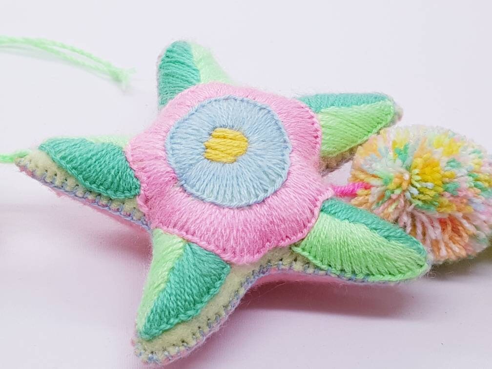 Set of 3 Mexican christmas tree ornament star decoration | Etsy