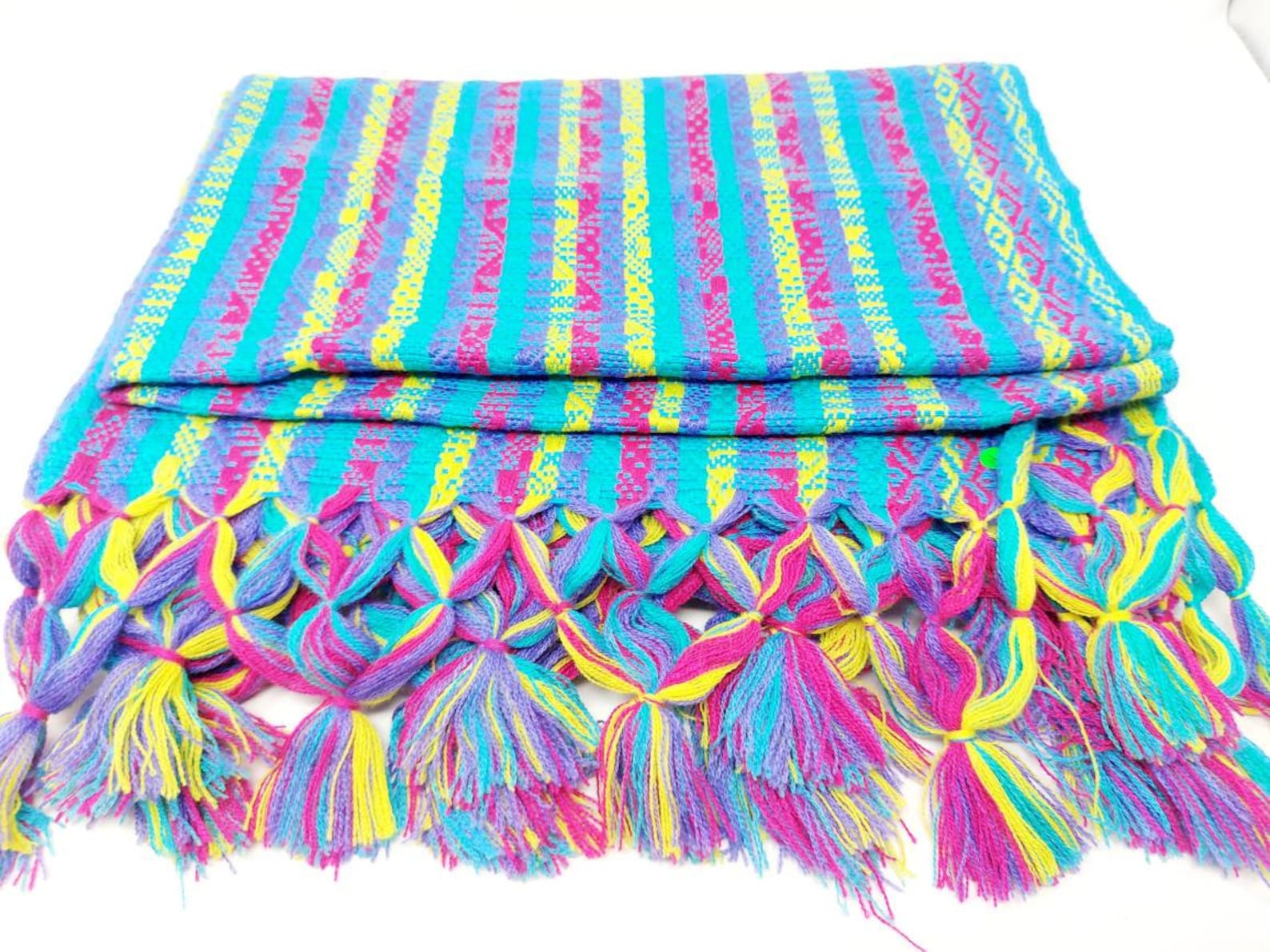 Woven Cotton Rebozo Scarf / Traditional Mayan Rebozo / Mexican Etsy