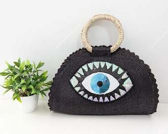 Black color Evil eye taco bag