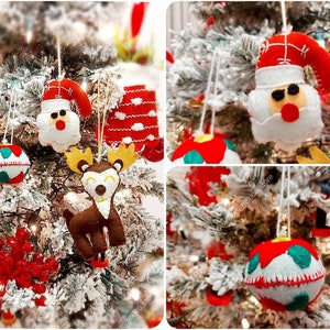 Zestaw ręcznie robionych ozdób świątecznych / Meksykańskie ozdoby świąteczne