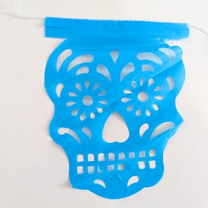 Estandarte de calavera de papel picado mexicano / decoración cinco de mayo / decoración de fiesta mexicana / guirnalda de 13 pies / pancartas de luchador imagen 8