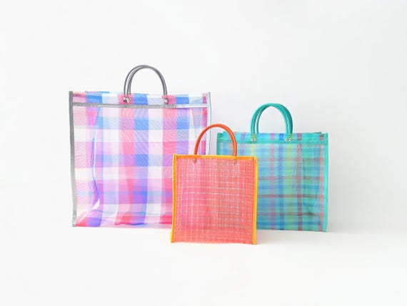 Reusable Mexican premium Mesh Bag, Colorful market Tote