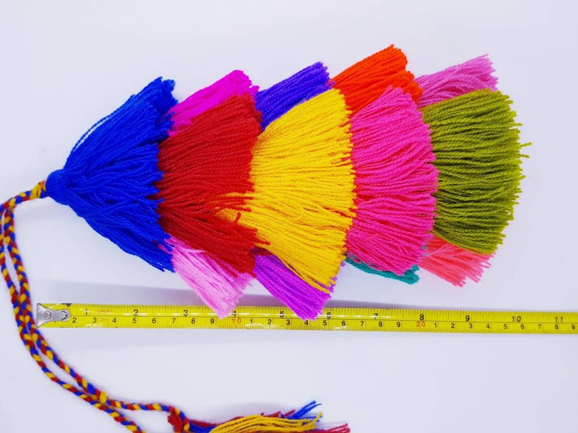 Large Multi Colored Boho Bag Tassels / Multi Colored Beach Bag Etsy