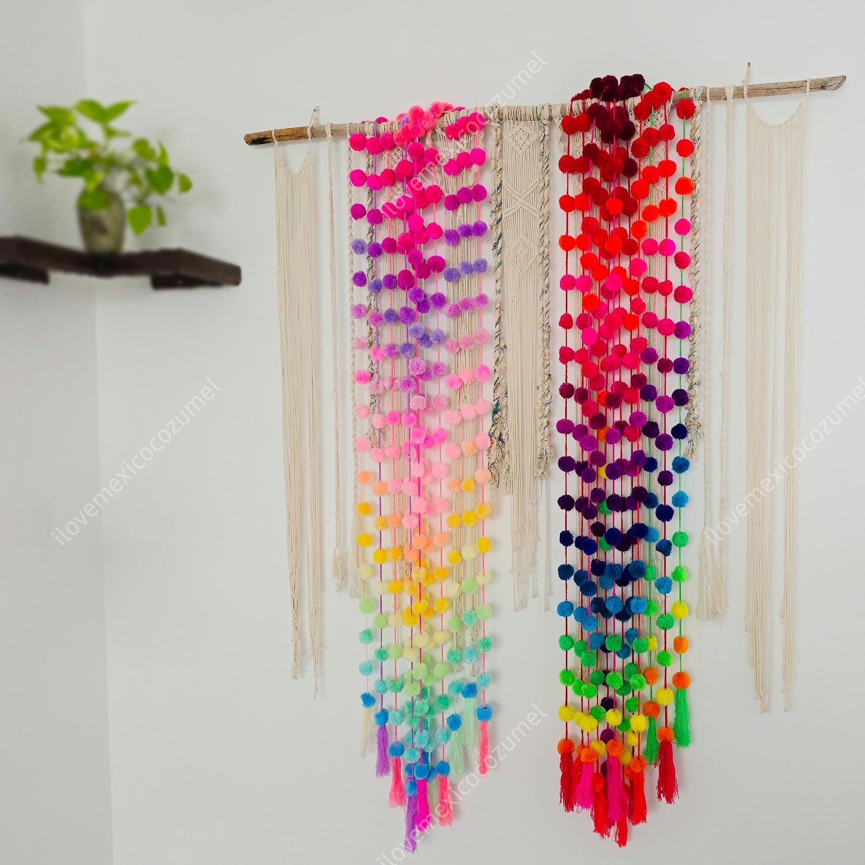 Fair Trade Boho Öko Filz Ball Pompom Girlande 200 cm - Österreich Fair Trade Boho Öko Filz Ball Pompom Girlande 200 cm - Österreich