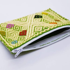 Embroidered Coin Pouch: Handmade Boho Zipper Pouch