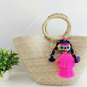 Hand made Catrina doll / day of the dead tassel