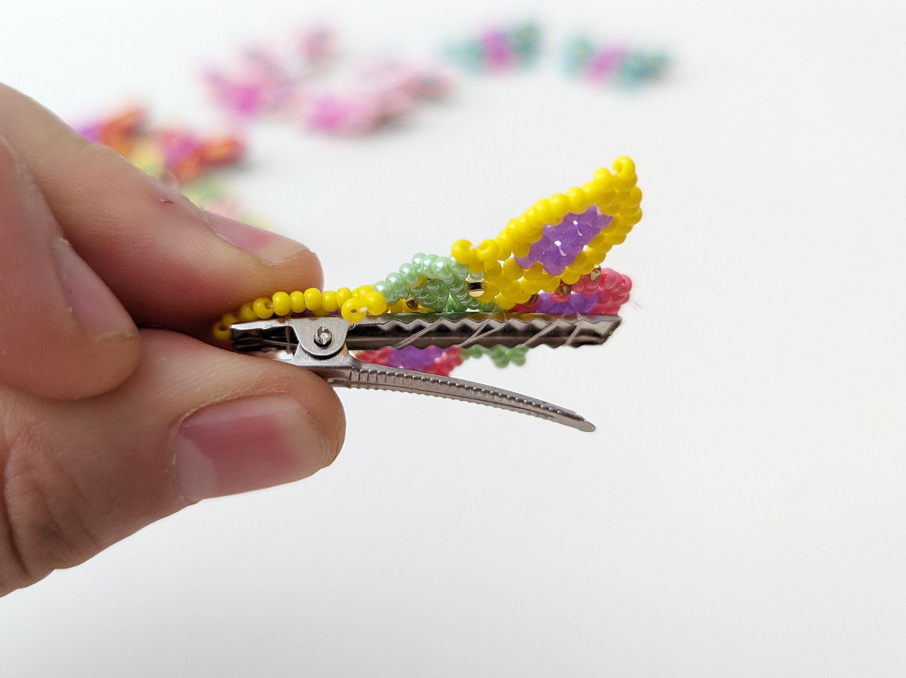 Mexican Beaded Butterfly Hair Clip: Handmade Barrette - Etsy display picture 2