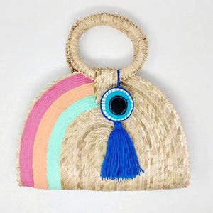 Embroidered eye tassel
