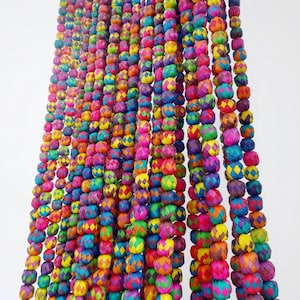 Handmade Mexican Palm Straw Garland Colorful Holiday Christmas Tree Decor