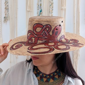 Hand Painted Straw Beach Hats - Etsy display picture 1
