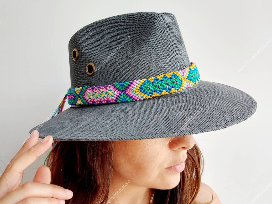Handmade Woven Mexican Hat Band: Bright Color Hat Strap - Etsy display picture 1