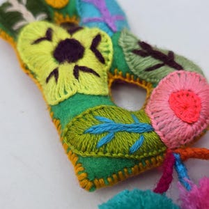Embroidered Christmas Letter Ornament: Mexican Christmas Decor image 16