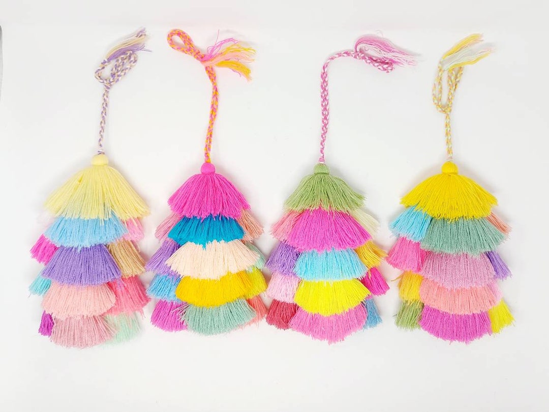 Pastel Color Large Tassels / Multi Layer Pastel Tassels Etsy