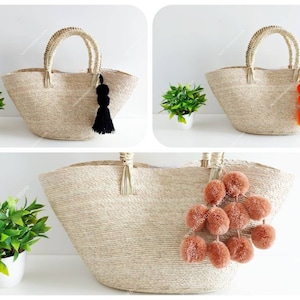 Boho bag tassels / single color beach bag tassels