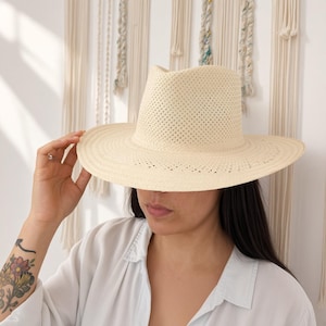 Handgjord Jipijapa stråhatt mexikansk palmsolhatt lätt sommarsombrero