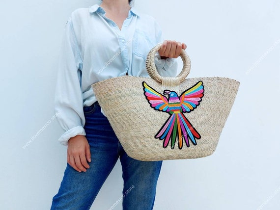 Mexican straw purses hotsell