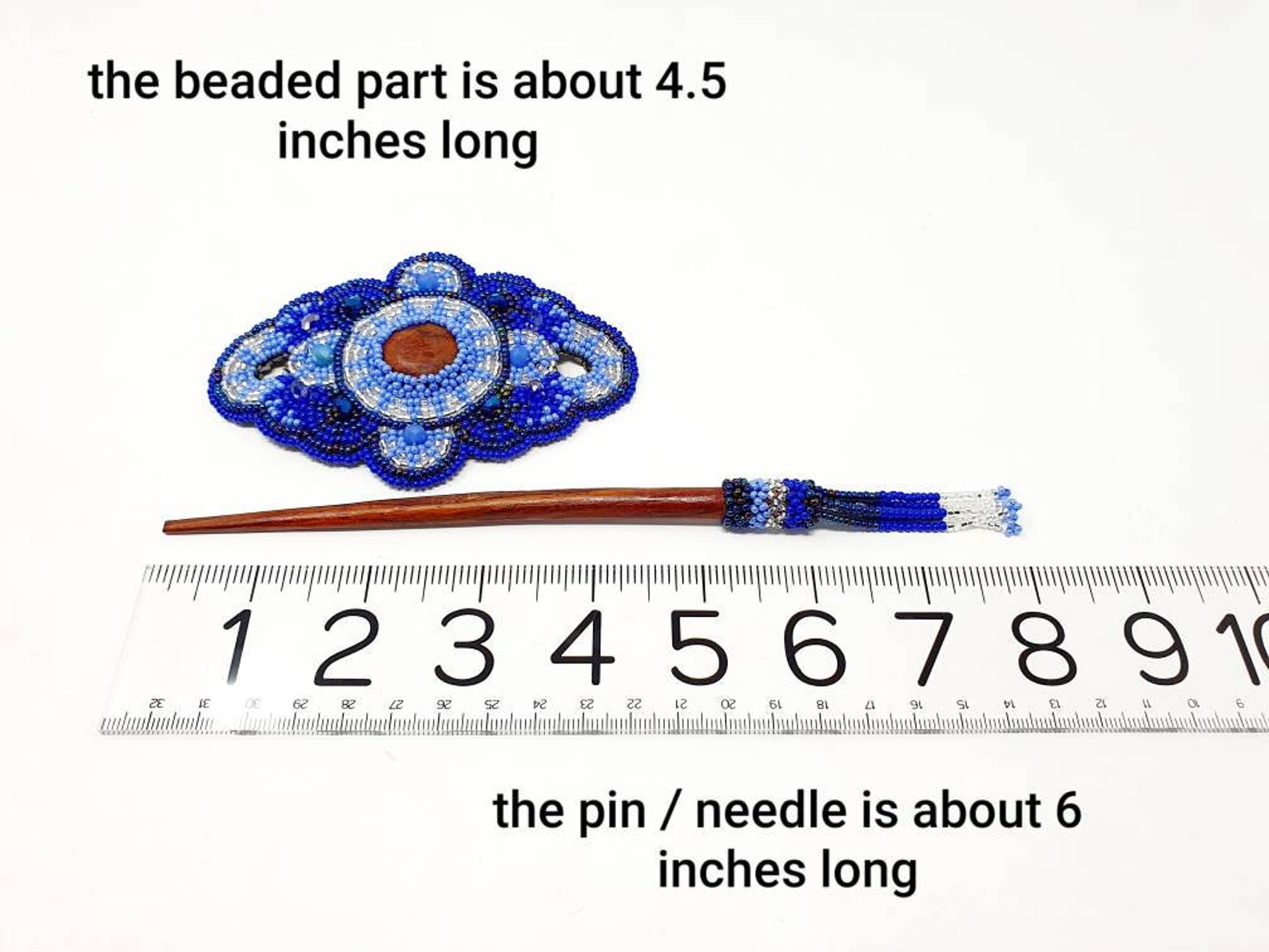 Mexican Hair Accessories / Floral Hair Pin / Glass Bead Hair Etsy