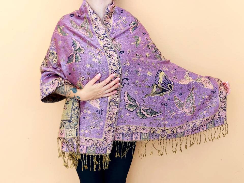 Rebozo Mexicain Artisanal « Stars » - Écharpe Main Tissée Chiapas, 210x65cm, Coton