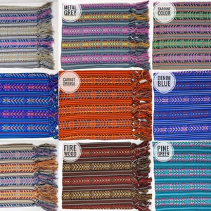 Bunt gewebter Rebozo Schal / Traditioneller gewebter Rebozo Schal / mexikanischer Cabaya Schal / bunter Schal / bunter Schal Bild 5