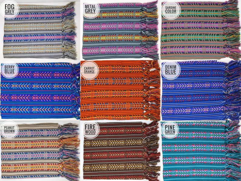 Bunt gewebter Rebozo Schal / Traditioneller gewebter Rebozo Schal / mexikanischer Cabaya Schal / bunter Schal / bunter Schal Bild 5