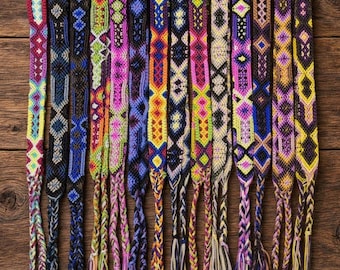 Handmade Woven Mexican Hat Band Bright Colorful Hat Strap