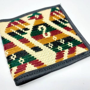 Embroidered canvas wallet for women / otomi wallet / hand made wallet / mexican wallet