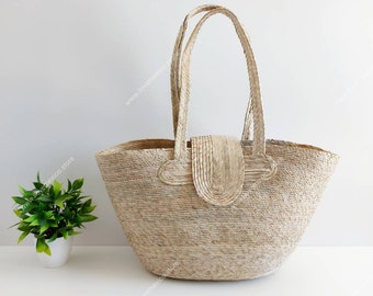 Straw beach bag / market straw bag / mexican tote bag / summer bag / farmer's market bag /