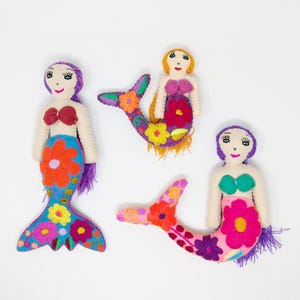 Embroidered mermaid toy / mermaid decor / mermaid plushie