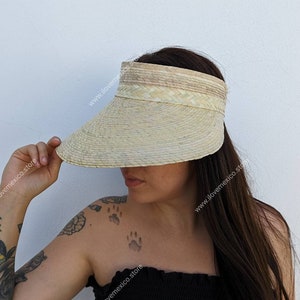 Hand made straw visor / Straw beach visor image 8