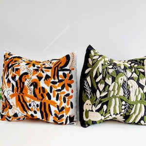 Mexican pillow cases / Embroidered pillow case / colorful decorative pillow cover / mexican home decor / mexican decor