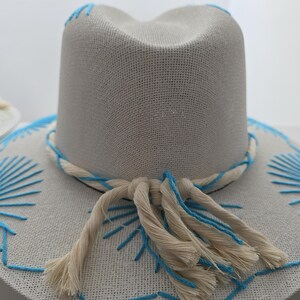 Mexican Embroidered Hat | Handmade Summer Sun Hat image 15