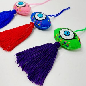 Handmade Evil Eye Tassel: Boho Protection Charm