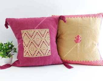 Mexican pillow cases / Embroidered pillow case / colorful decorative pillow cover / colorful home decor / mexican decor