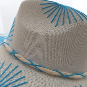 Mexican Embroidered Hat | Handmade Summer Sun Hat image 13