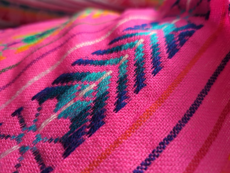 Mexican fabric by the yard / Mexican ethnic fabric / colorful woven fabric / colorful mexican table cloth / mexico fabric image 10