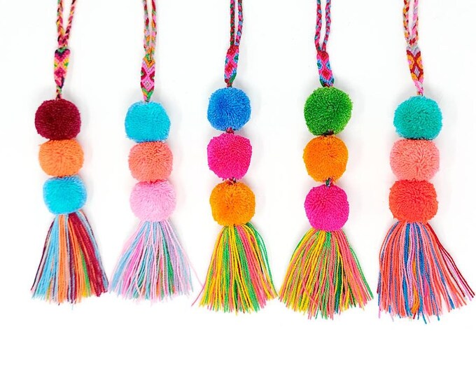 Handmade Multi Colored Boho Bag Tassels / Multi Colored Beach Etsy